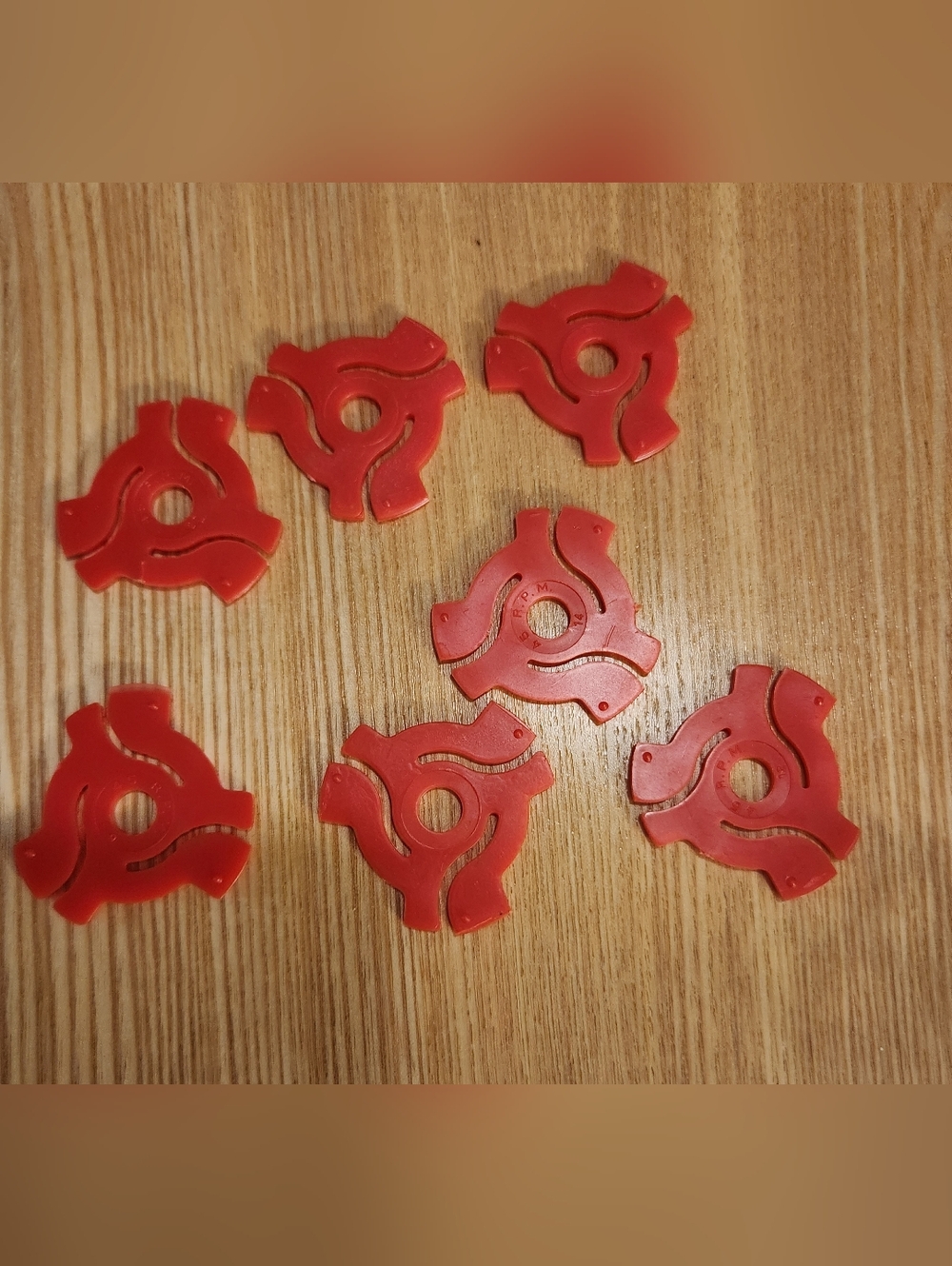 Lot Of 7 Vintage 45rpm Record Adapters